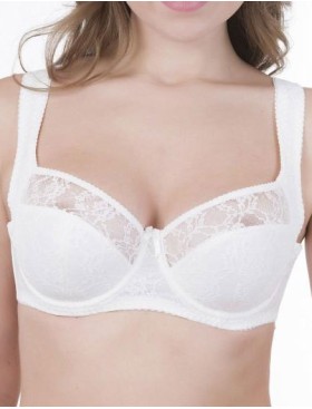 Бюстгальтер полумягкий с подкроем Lina A 6018 молоко, Цвет: молоко, Размеры: 75E