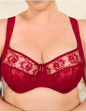 Бюстгальтер полумягкий с подкроем Lina A 6018 румба, Цвет: румба, Размеры: 75D