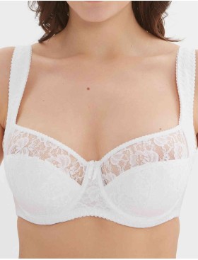 Бюстгальтер полумягкий с подкроем Lina A 6018 белый, Цвет: белый, Размеры: 75D