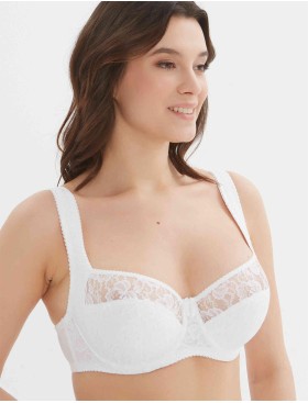 Бюстгальтер полумягкий с подкроем Lina A 6018 белый, Цвет: белый, Размеры: 75D, изображение 5