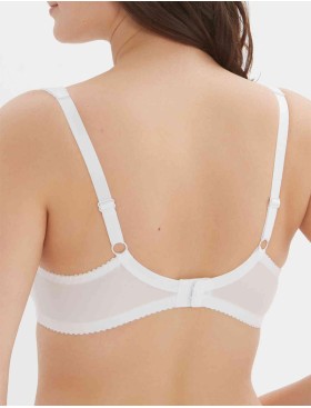 Бюстгальтер полумягкий с подкроем Lina A 6018 белый, Цвет: белый, Размеры: 75D, изображение 2