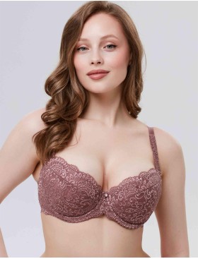 Бюстгальтер балконет пуш-ап Nikol Djumon 132 10 кофейно-розовый, Цвет: кофейно-розовый, Размеры: 70B, изображение 3