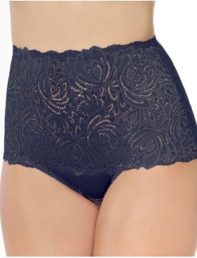 Высокие кружевные трусы бразилиана Nikol Djumon 165 28 темно-синий, Цвет: темно-синий, Размеры: L