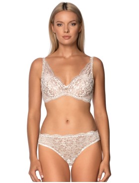 Кружевные бразилиана Nipplex LARA BRAZYLIANY экрю, Цвет: экрю+телесный, Размеры: S, изображение 2