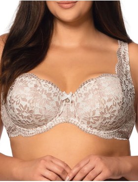 Бюстгальтер балконет Nipplex LARA U экрю, Цвет: экрю+телесный, Размеры: 75H