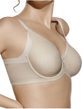 Мягкий бюстгальтер с боковой поддержкой Selene FRIDA серо-бежевый, Цвет: серо-бежевый, Размеры: 100C
