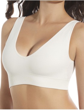 Бесшовный бюстгальтер топ Selene LETIANA слоновая кость, Цвет: слоновая кость, Размеры: S