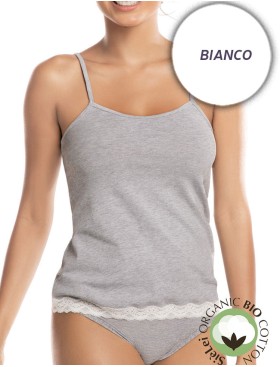 Хлопковая майка-топ Sielei NATURAL COTTON 1432 bianco, Цвет: bianco (белый), Размеры: S