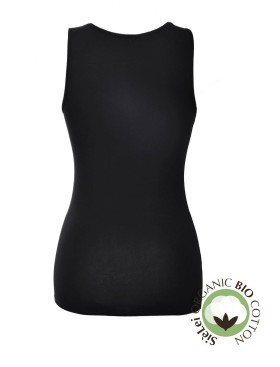 Хлопковая майка широкие бретели Sielei NATURAL COTTON 1436 nero, Цвет: nero (черный), Размеры: S, изображение 4