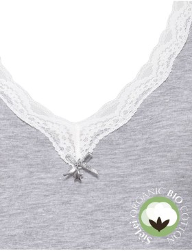 Боди хлопковое Sielei NATURAL COTTON 1448 grigio melange, Цвет: grigio melange, Размеры: S, изображение 5