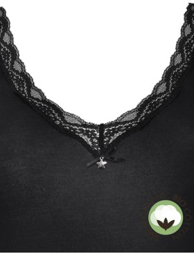 Боди хлопковое Sielei NATURAL COTTON 1448 nero, Цвет: nero (черный), Размеры: XS, изображение 7