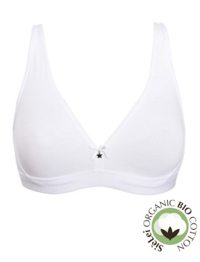 Хлопковый бралетт без косточек Sielei NATURAL COTTON 1454 bianco, Цвет: bianco (белый), Размеры: 80B, изображение 3