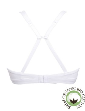 Хлопковый бралетт без косточек Sielei NATURAL COTTON 1454 bianco, Цвет: bianco (белый), Размеры: 80B, изображение 4