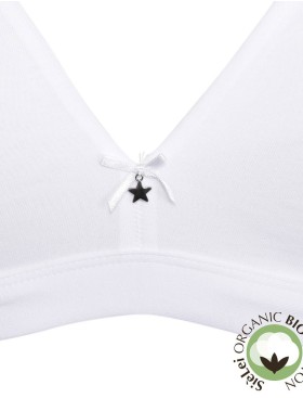 Хлопковый бралетт без косточек Sielei NATURAL COTTON 1454 bianco, Цвет: bianco (белый), Размеры: 80B, изображение 5