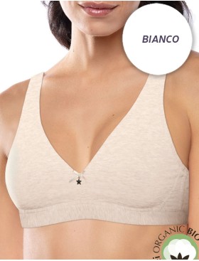 Хлопковый бралетт без косточек Sielei NATURAL COTTON 1454 bianco, Цвет: bianco (белый), Размеры: 80B