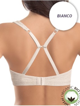 Хлопковый бралетт без косточек Sielei NATURAL COTTON 1454 bianco, Цвет: bianco (белый), Размеры: 80B, изображение 2