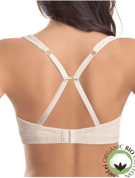 Хлопковый бралетт без косточек Sielei NATURAL COTTON 1454 ecru melange, Цвет: ecru melange, Размеры: 80B, изображение 2