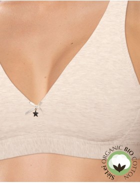 Хлопковый бралетт без косточек Sielei NATURAL COTTON 1454 ecru melange, Цвет: ecru melange, Размеры: 80B, изображение 3