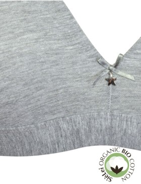 Хлопковый бралетт без косточек Sielei NATURAL COTTON 1454 grigio melange, Цвет: grigio melange, Размеры: 75B, изображение 6