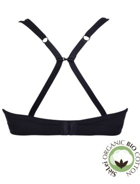 Хлопковый бралетт без косточек Sielei NATURAL COTTON 1454 nero, Цвет: nero (черный), Размеры: 85B, изображение 4