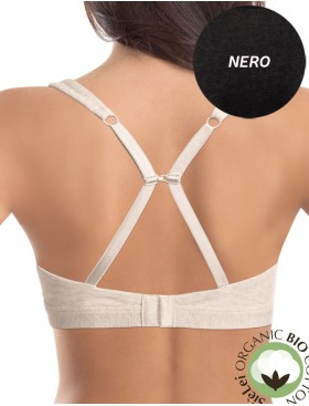 Хлопковый бралетт без косточек Sielei NATURAL COTTON 1454 nero, Цвет: nero (черный), Размеры: 85B, изображение 2