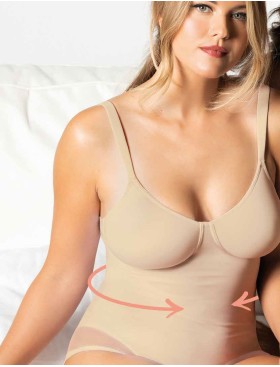 Боди cпейсер без косточек Sielei EVERYBODY 1856 cipria, Цвет: cipria (телесный), Размеры: 75B, изображение 6