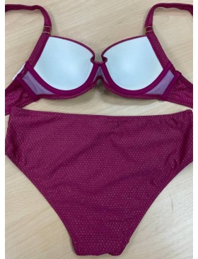 Бордовый купальник формовка слип Sielei LX89 sangria, Цвет: sangria (сангрия), Размеры: 75C, изображение 4