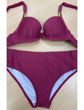 Бордовый купальник формовка слип Sielei LX89 sangria, Цвет: sangria (сангрия), Размеры: 75C, изображение 3