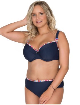 Купальный лиф мягкий Akcent AN242 M, Цвет: темно-синий, Размеры: 100E, изображение 3