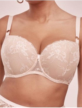 Кружевной бюстгальтер с поролоном Alles SUBLIME U/W beige, Цвет: бежевый, Размеры: 70F