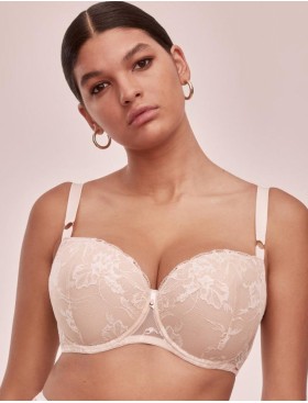 Кружевной бюстгальтер с поролоном Alles SUBLIME U/W beige, Цвет: бежевый, Размеры: 70F, изображение 3