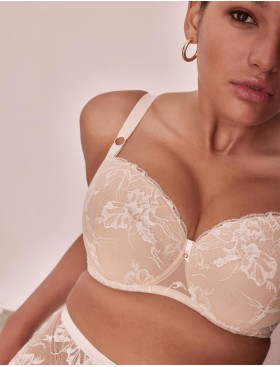 Кружевной бюстгальтер с поролоном Alles SUBLIME U/W beige, Цвет: бежевый, Размеры: 70F, изображение 6