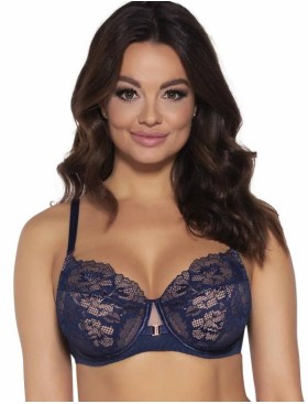Полумягкий кружевной бюстгальтер Ava YUCCA 1937 PU темно-синий, Цвет: темно-синий, Размеры: 70I, изображение 3