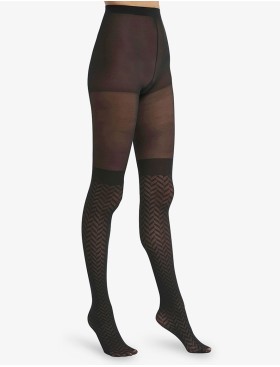 Фантазийные колготки Dim 0CVG STYLE herringbone patterns, Цвет: черный, Размеры: 3/4