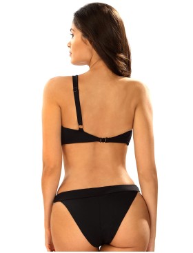 Черный купальник с ассиметричной бретелью Lorin L1188/3, Цвет: черный, Размеры: S, изображение 2