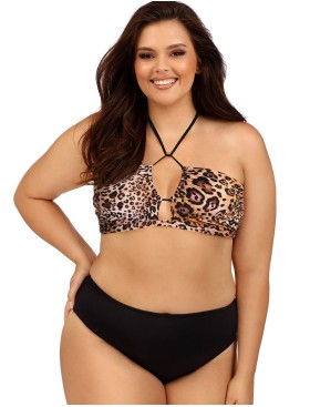 Купальник с леопардовым принтом  Lorin L1204/3 BIG, Цвет: леопард, Размеры: M