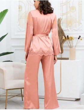 Шелковый комплект-тройка с брюками Mia-Amore AURELIA 3896 чайная роза, Цвет: чайная роза, Размеры: S, изображение 5