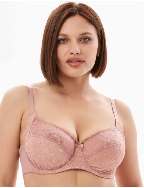 Бюстгальтер мягкий с подкроем Milavitsa 124960 камелия/нюд, Цвет: камелия/нюд, Размеры: 75E, изображение 3
