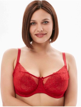 Бюстгальтер мягкая чашка балконет Milavitsa 124970 рубин, Цвет: рубин, Размеры: 85B, изображение 3