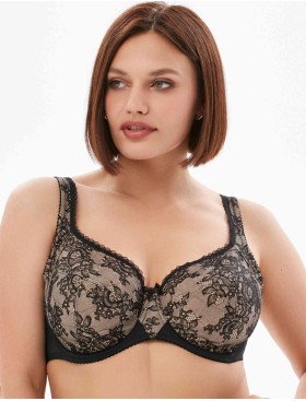 Бюстгальтер мягкий Milavitsa 128000 / 108000 черный с нюдом, Цвет: черный с нюдом, Размеры: 80G, изображение 5