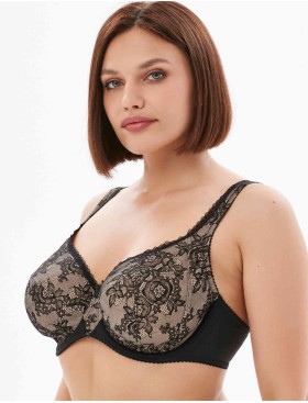 Бюстгальтер мягкий Milavitsa 128000 / 108000 черный с нюдом, Цвет: черный с нюдом, Размеры: 80G, изображение 7