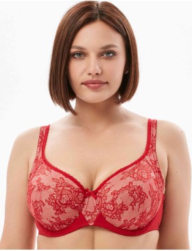 Бюстгальтер мягкий Milavitsa 128000 рубин/нюд, Цвет: рубин/нюд, Размеры: 90D, изображение 3