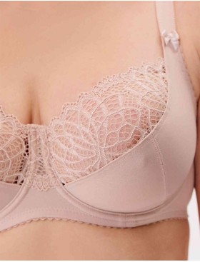 Бюстгальтер мягкий Misstyle 2503 серебристый пион, Цвет: серебристый пион, Размеры: 90F, изображение 4