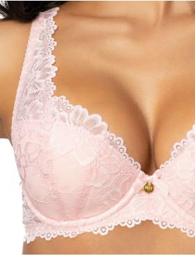 Бюстгальтер балконет тюльпан MAT CARMELA jasny rozowy M-053-22, Цвет: светло-розовый, Размеры: 75B, изображение 4