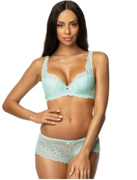 Трусы шортики кружевные MAT CARMELA seledyn 053-54-2, Цвет: аквамарин, Размеры: S, изображение 3