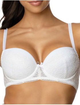 Бюстгальтер балконет с пуш-ап MAT PATRICE bialy M-0199-11, Цвет: белый, Размеры: 70F