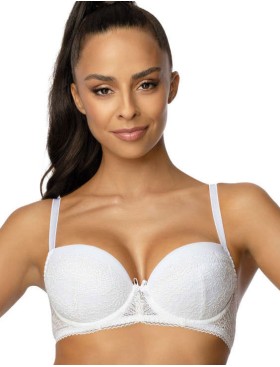 Бюстгальтер балконет с пуш-ап MAT PATRICE bialy M-0199-11, Цвет: белый, Размеры: 70F, изображение 2