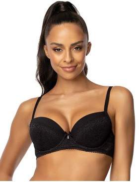 Бюстгальтер балконет с пуш-ап MAT PATRICE czarny M-0199-11, Цвет: черный, Размеры: 70F, изображение 3