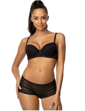 Бюстгальтер балконет с пуш-ап MAT PATRICE czarny M-0199-11, Цвет: черный, Размеры: 70F, изображение 4