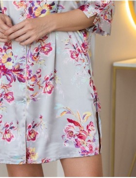 Рубашка-халат шелк Mia-Amore GRACE 3137, Цвет: грейс, Размеры: L, изображение 4